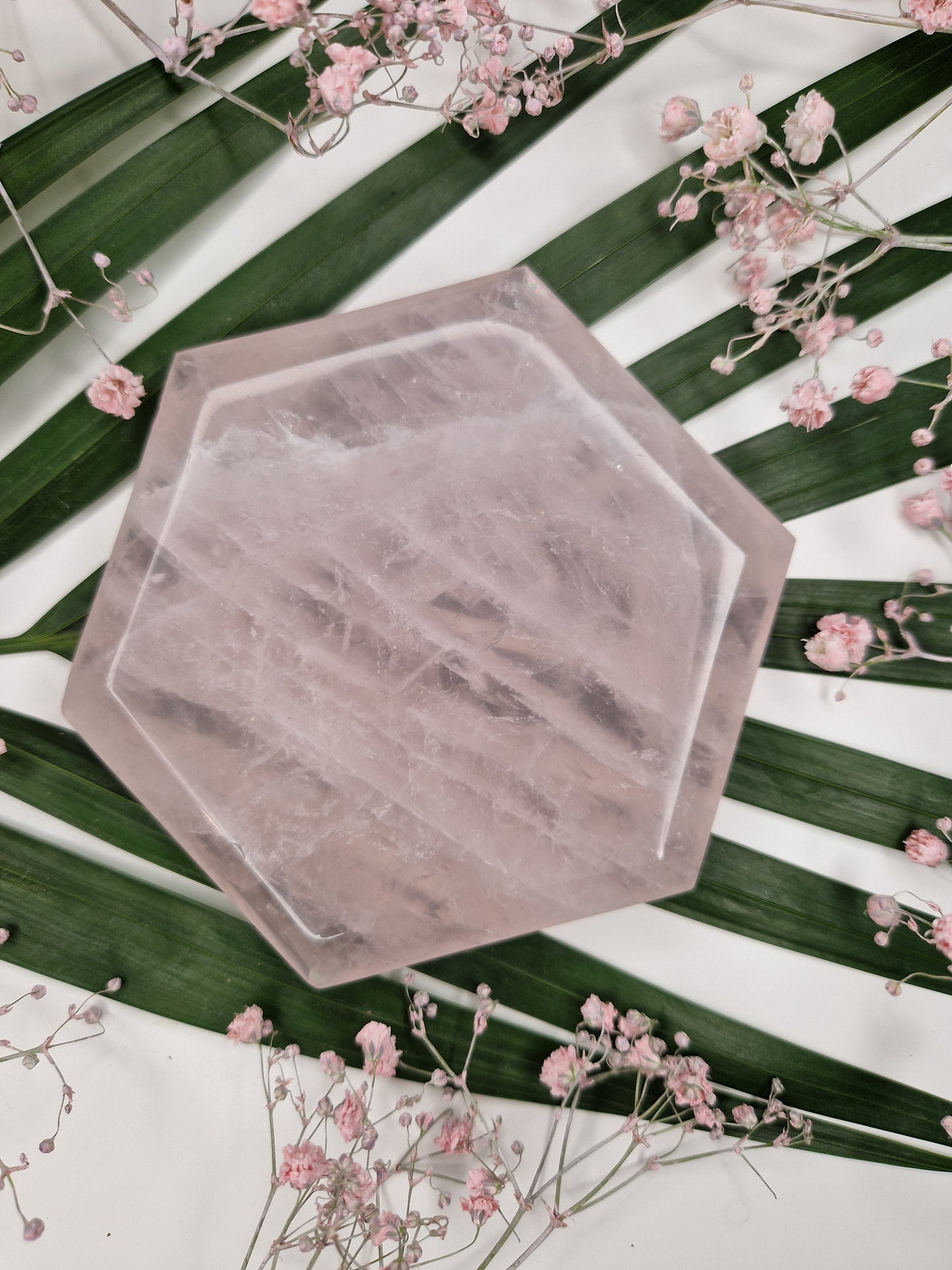 Rosenquarz Feenplatte