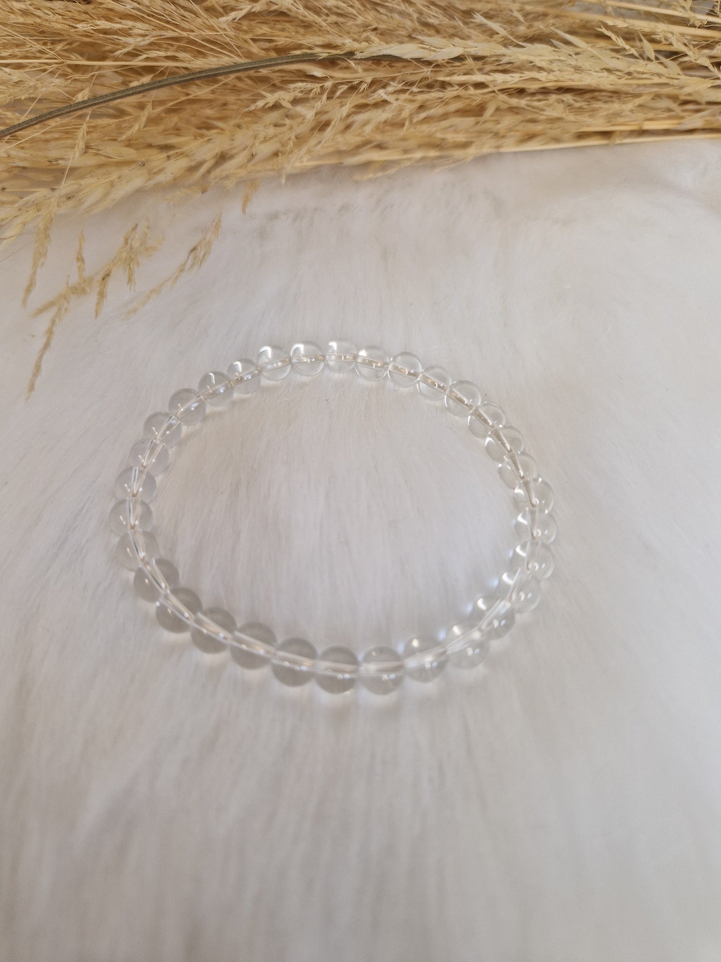 Bergkristall Kugelarmband 6mm